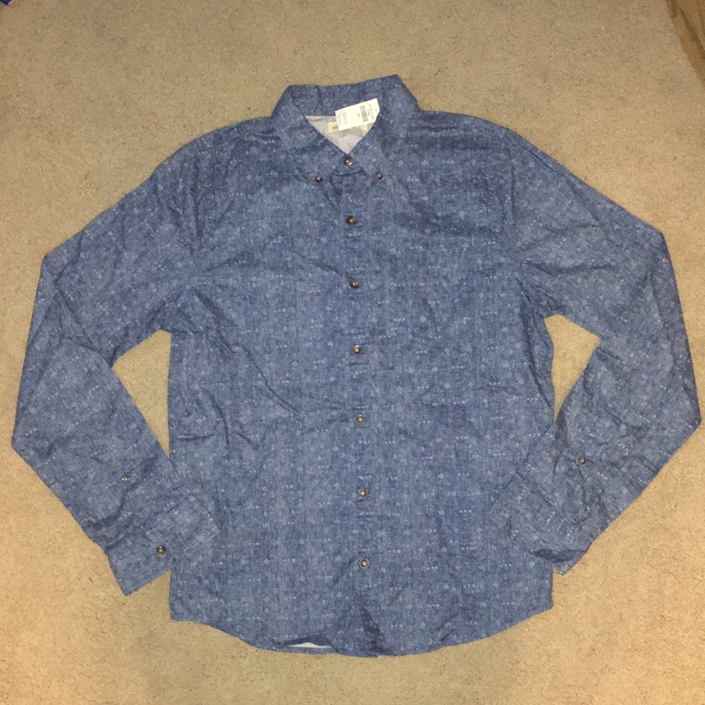 Men’s Hollister Button Down Vintage Blue Pattern